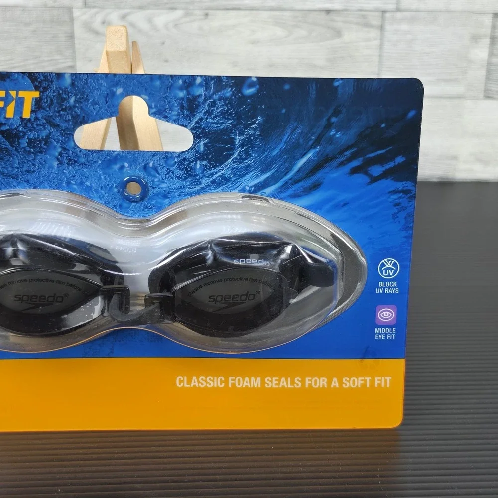 Speedo Sprint Fitness Goggles Classic Foam Seals NEW FACTORY SEALED